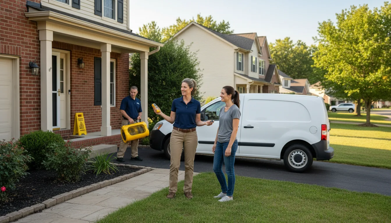 Residential water damage restoration in La Rose, IL